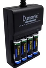 Dunamis USB Battery Charger with HIGH CAPACITY AA or AAA Rechargeable Batteries