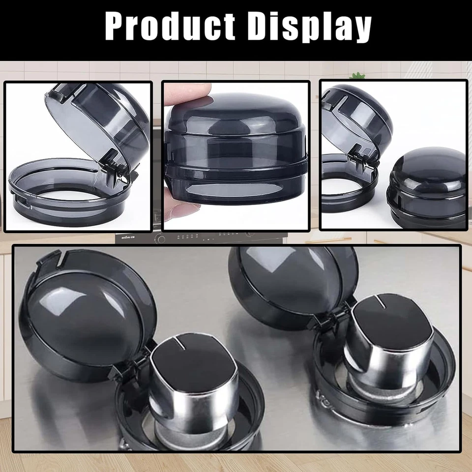 2/4/8PCS Child Proof Clear Stove Knob Cover Protector for Oven Knobs Baby Safety - image 4 of 4