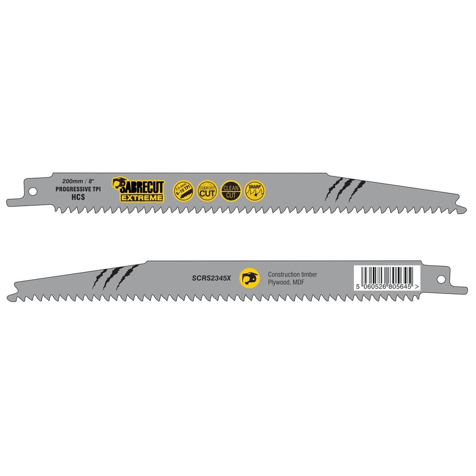 SabreCut SCRS1122BF_10 225mm Metal Reciprocating Sabre Saw Blades - Pack Of 10 For Sale Online - View #9