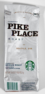 Starbucks Pike Place Medium Roast Whole Bean Arabica Coffee Bag Empty DIY Crafts