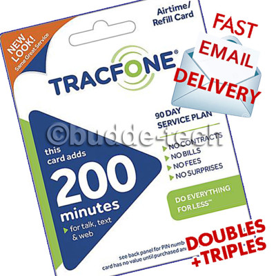 TracFone fill-up for basic phones PIN # 200 Minutes and 90 Days Flip-Phones