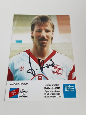 Signierte AK Robert Holzer Bayer Uerdingen NEU