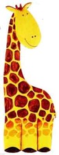 giraffe jungle wall safe sticker 10.5  inch new