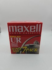 Maxell UR-90 Blank Audio Cassette Tapes 7 Pack 90 Min Normal Bias New Sealed