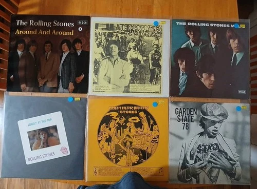 The Rolling Stones, Vinyl LPS, Lot of 6. Rare Pressings, Good Condition.