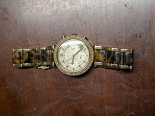 Michael Kors Parker Gold Chronograph Quartz Tortoiseshell Bracelet 40mm 100m