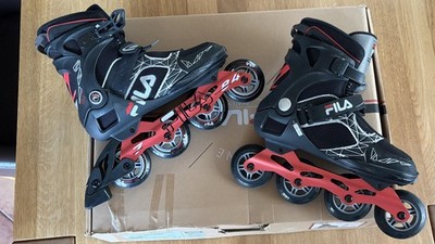 FILA Inliner Legacy Pro 84, sportliche Inline-Skates, schwarz-rot Gr. 41, UK 7,5