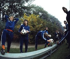 Willem van Hanegem Piet Keizer during a training session of the Du- Old Photo