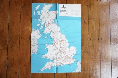 Jan 1972 British Rail Passenger Network Railway Map London Midland Region VGC