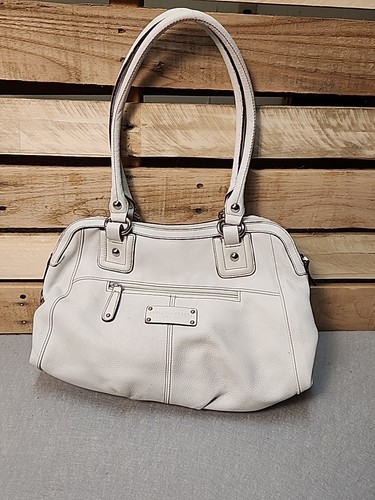 Vintage Tignanello White Leather Shoulder Bag Purse Handbag - Picture 1 of 8
