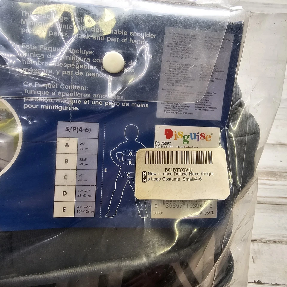LEGO Nexo Caballeros Lanza Guerrero Halloween Disfraz Talla 4-6 Niños Niños De Lujo Foto 4 de 4