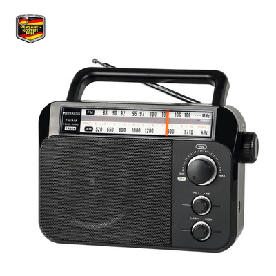 Retekess TR604 Tragbares Kofferradio FM AM mit 3,5 mm Audio und LED-Anzeige
