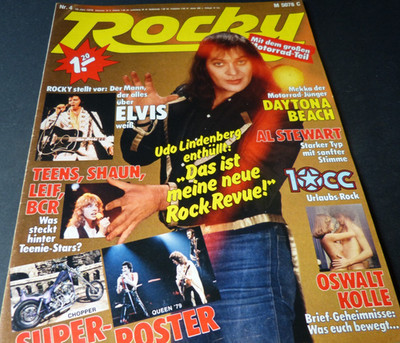 Rocky 4/1979 mit Riesenposter- Queen 79/Chopper/Udo Lindenberg/Fußball PELE