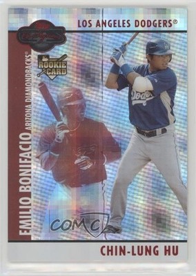 2008 Co-Signers Hyper Plaid Red /100 Chin-Lung Hu Emilio Bonifacio Rookie RC 0b5