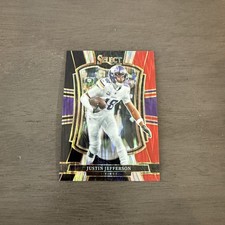 Justin Jefferson 2025 Panini Select Premier Level Red & Black Shock Prizm 