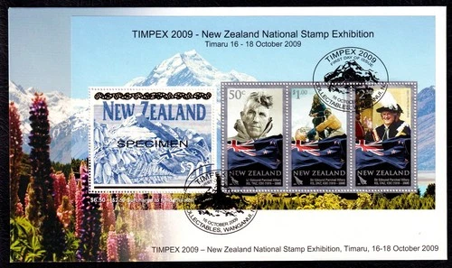 New Zealand 2009 Timpex Exhibition Miniature Sheet First Day Cover FDC SC 2221b
