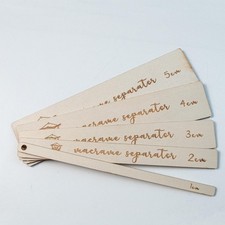 5Pcs Wooden Macrame Separator Tool 5 4 3 2 1cm Wooden Door Macrame Cord Tool