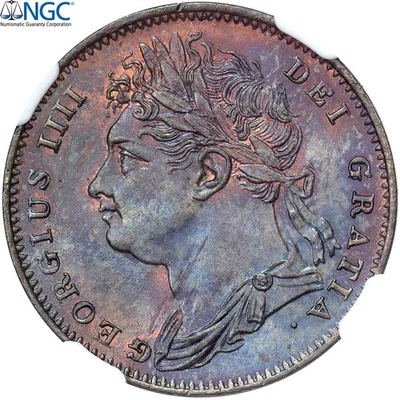 Großbritannien, George IV, Farthing, 1821, London, Kupfer, NGC, MS65BN, KM:677 - Bild 1 von 2