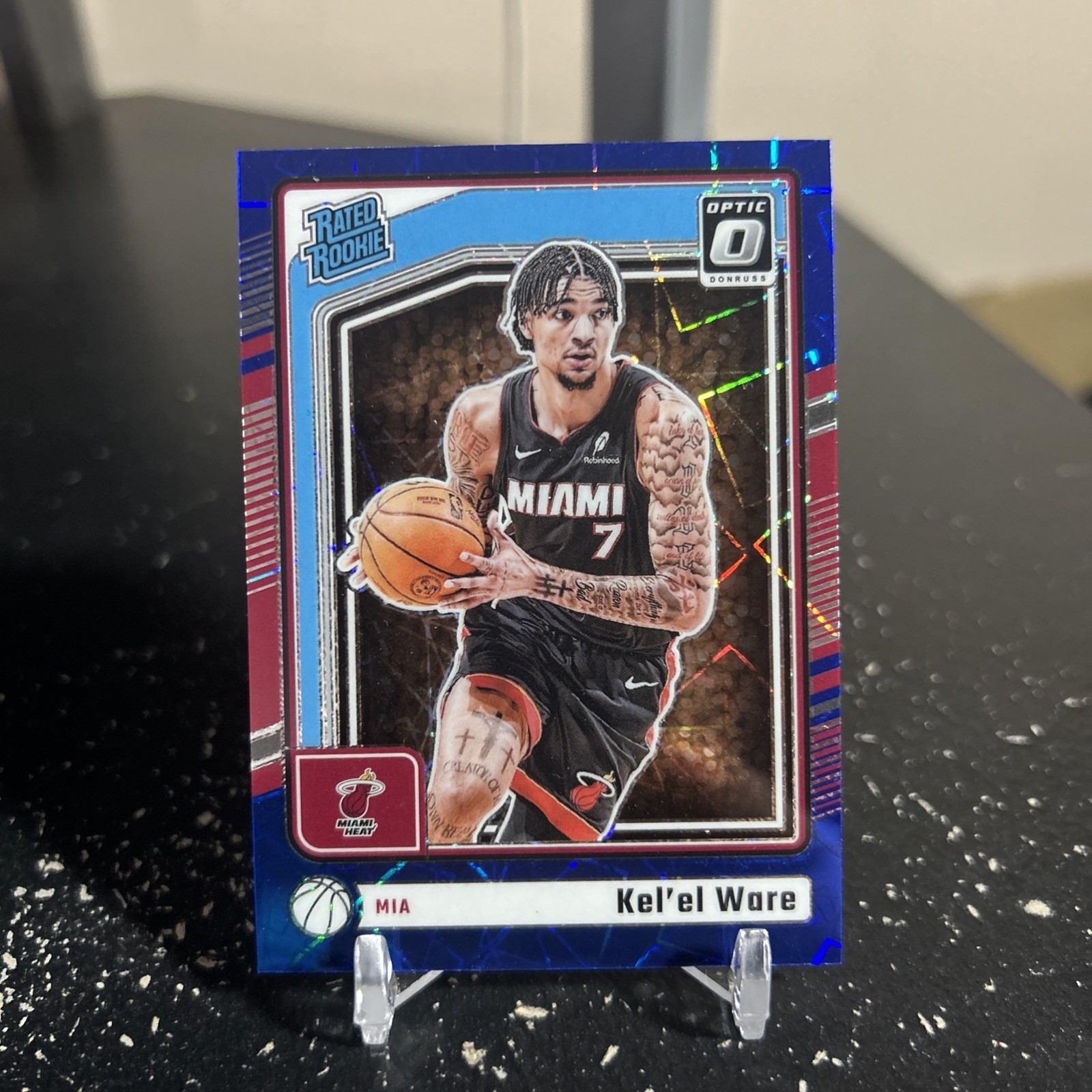 2024-25 Donruss Optic - Rated Rookie Kel'el Ware #280 Blue Velocity Prizm (RC)