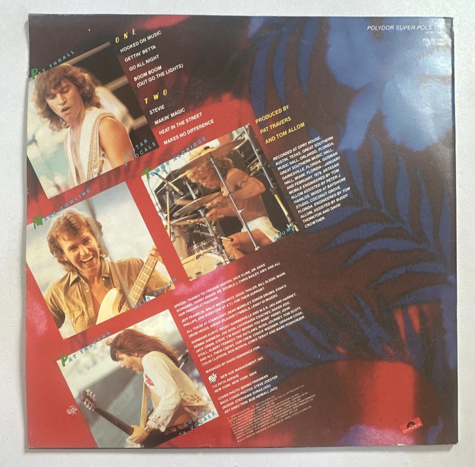 Pat Travers Band Live! Go For What You Know Vinyl Lp Record EX / VG+ - Image 3 of 4