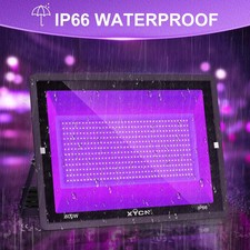1 Pack 600W LED Black Lights, 395nm to 410nm Outdoor Flood Blacklight Light