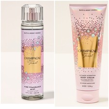 Bath  Body Works Champagne Toast Body Cream and Fine Fragrance Mist Bundle