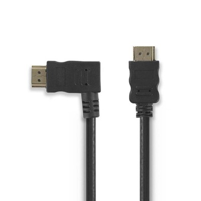 HDMI Kabel 1,5m High Speed mit Ethernet HDMI Stecker links gewinkelt