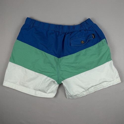 Chubbies Boomshakalaka Shorts Mens M Blue Green White Colorblock USA - Picture 2 of 11