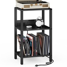 Record Player Stand with Storage Up to 100 Albums  Record Storage Table,3 Tier...