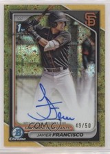 2024 Bowman Chrome Gold Mini-Diamond Refractor 49/50 Javier Francisco Auto 1p5