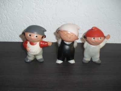 3 Mainzelmännchen 1. Serie 1960er Jahre * ZDF Werbefiguren von GOEBEL * Vintage