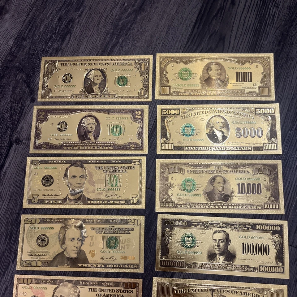 15 dollar bills, wrapped in 24k gold foil - Image 2 of 4