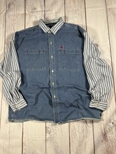 VTG Bugle Boy Men s XL Denim Button Up Shirt 100 Cotton 80s 90s Vintage