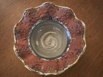 Retired Rare MacKenzie-Childs Evervolving Berry Bowl 6.5'' Ruffled Edge