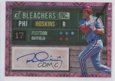2019 Panini Donruss Bleachers Inc Pink Firework Rhys Hoskins #BI-RH Auto 0c6