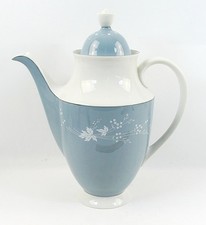 Royal Doulton Reflection Coffee Pot Floral Blue White TC1008 2 pint