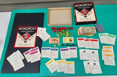 Parker Brothers Monopoly Board Game 1935 Copyright BLACK BOX & BOARD Vintage - Photo 1/4