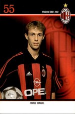 Cartolina calcio Marco Donadel AC Milan Stagione 2001-2002 Calcio Italia