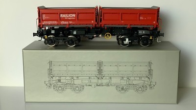 Spur 0 DEMKO Zweimuldiger Schüttgutkippwagen der DB CARGO neuwertig in OVP