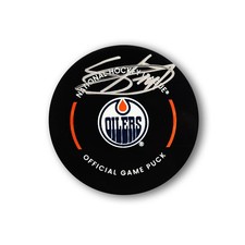 Stuart Skinner Edmonton Oilers Autographed Official Hockey Puck