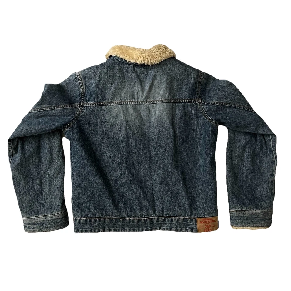 Chaqueta vaquera Roxy para niña con ribete de piel talla Grande Foto 2 de 4