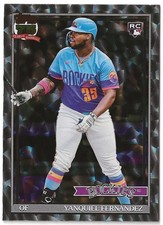 2026 Topps YANQUIEL FERNANDEZ Insert 1991 35TH ANN SILVER CRACKLE FOIL Card RC