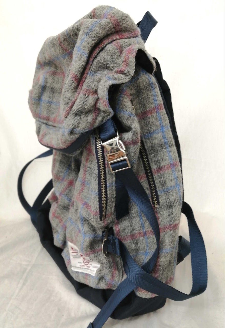 Backpack Model GRY Check Pattern CIAOPANIC HARRIS… - image 3