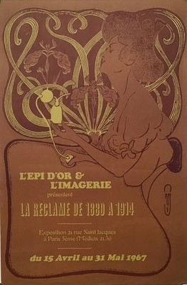 1967 Original Art Nouveau Style Poster (After Mucha)