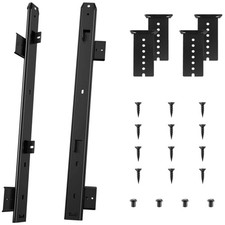 18" Black Drawer Slides - Heavy Duty Metal Rails
