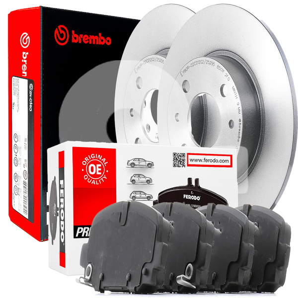 Kit Scheiben Brembo Und BremsbeläGe Hinten Ferodo Jeep Renegade Compass-image