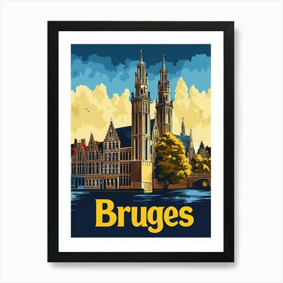 Aihrgdesign A Retro Reiseposter F Gerahmtes Wandbild Poster Leinwanddruck Bild