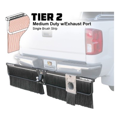 Towtector 78'' x 26'' Mud Flap Brush Strip w/ Exhaust Port for 2'' Receivers