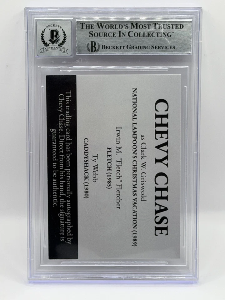 💥 Chevy Chase Beckett Authentic Auto 10 Clark Griswold Fletch Caddyshack 💥 - Image 2 of 2
