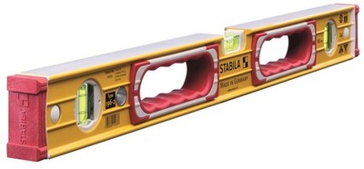 STABILA Niveau à Bulle 196-2 60cm 24In 3 Fioles 15233 Jaune/Rouge